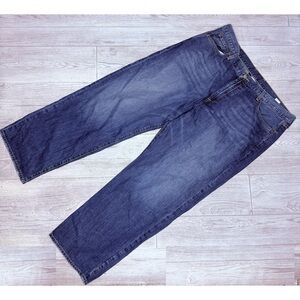 Men’s lucky brand short inseam blue denim cotton jeans size 42